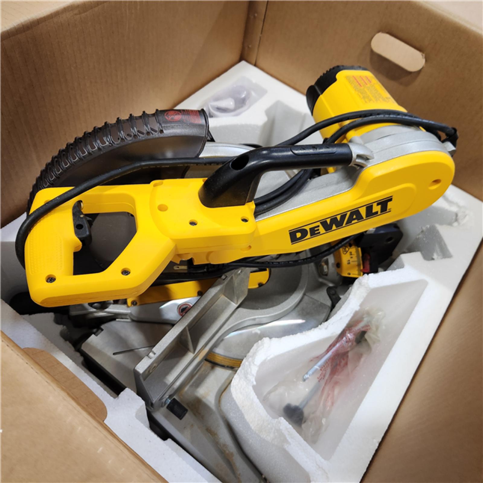 As-Is- DeWalt 15 Amp Corded 12 in. Compound Double Bevel Miter Saw