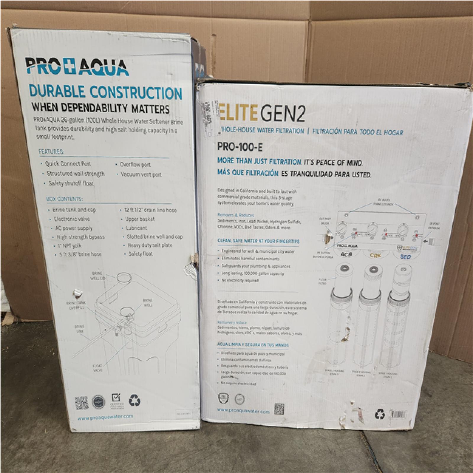 Phoenix NEW PRO+AQUA Pro Aqua ELITE Whole House Water Filter 3 Stage Well Water Filtration System with Gauges  PR Button  1 Ports  Filter Set