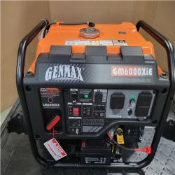 CALIFORNIA AS-IS GENMAX 6 000 STARTING WATT/ 5 250 RUNNING WATT INVERTER GENERATOR W/ ELECTRIC START