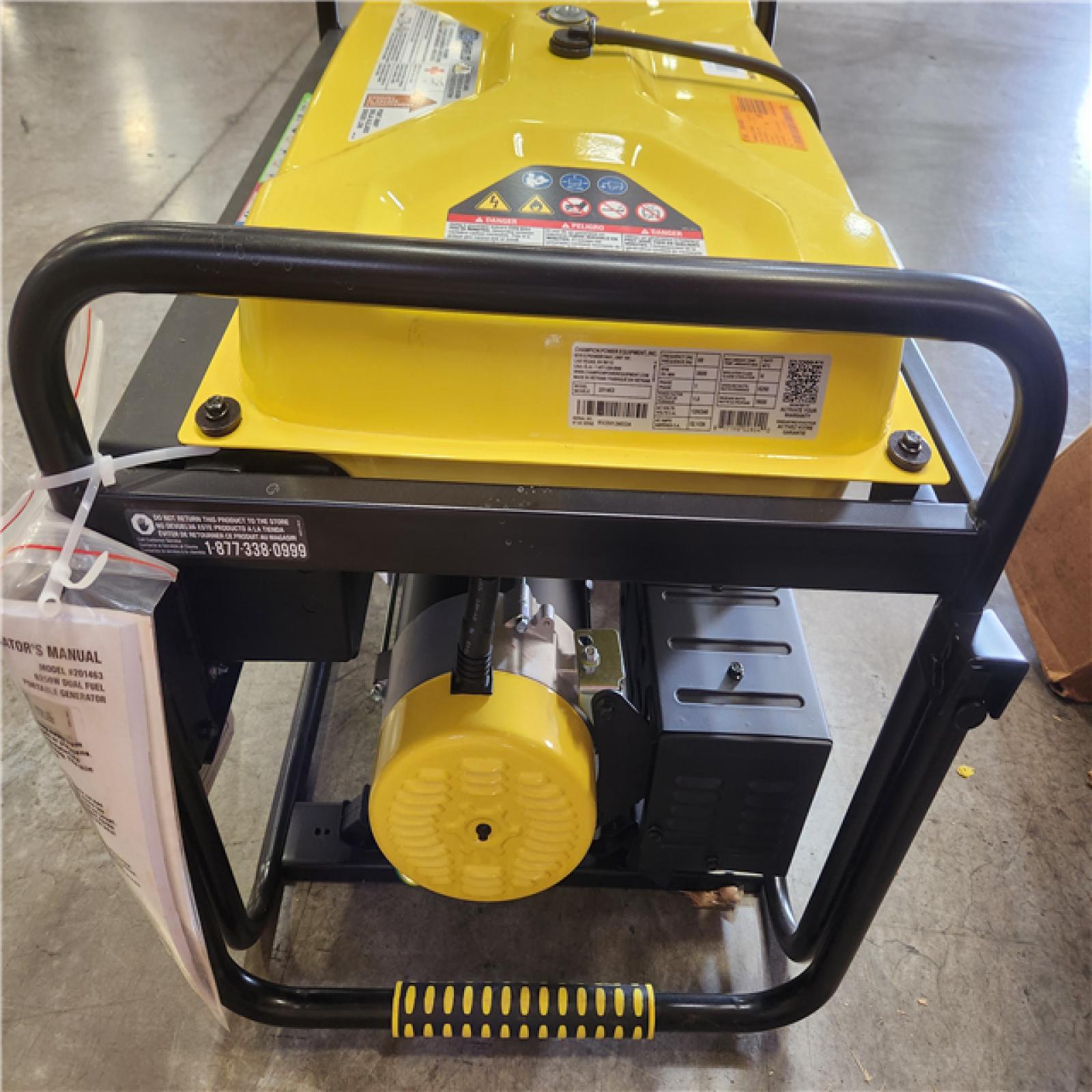 Phoenix NEW Champion Power Equipment 7850/6250-Watt Recoil Start Gasoline and Propane Powered Dual Fuel Portable Generator with CO Shield (No Wheels)