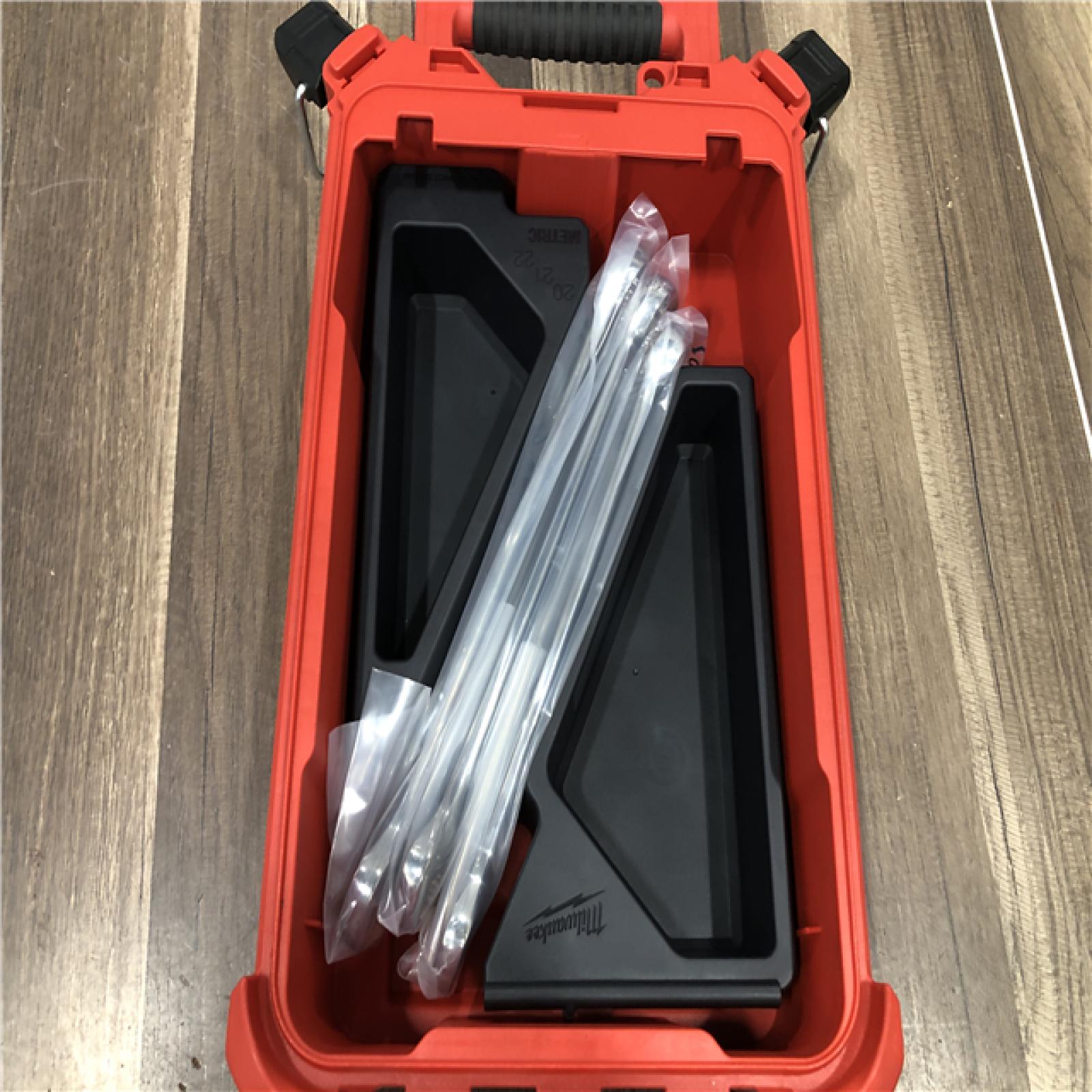 AS-IS Milwaukee Metric Combination Wrench Set with PACKOUT Compact Organizer (15-Piece)