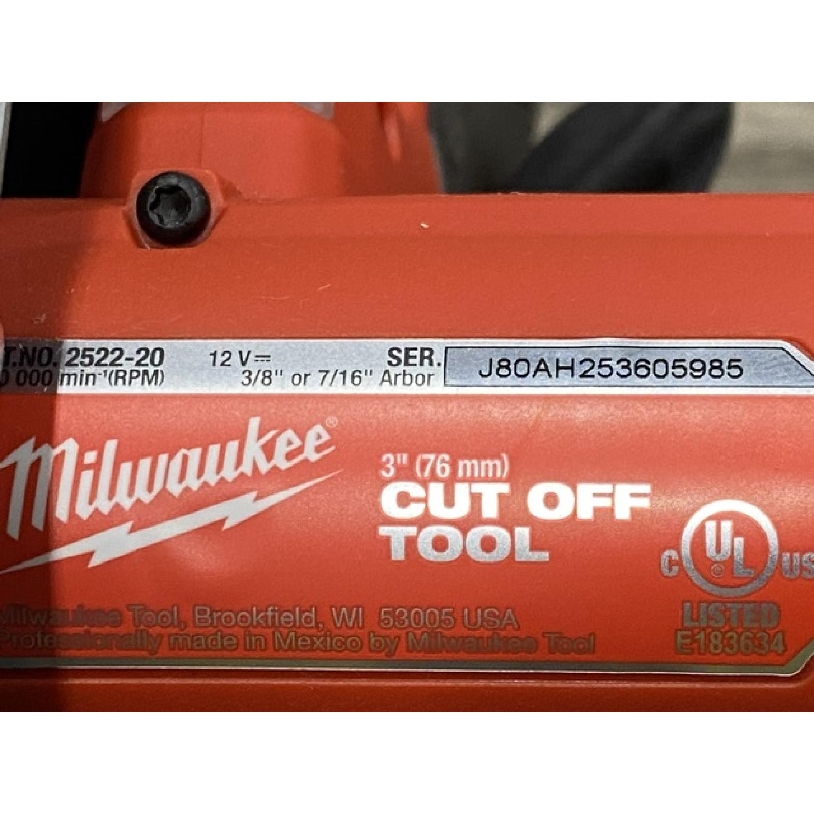 AS-IS Milwaukee  FUEL 12V Lithium-Ion Brushless Cordless 3 in. Cut Off Saw (Tool-Only)