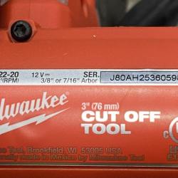 AS-IS Milwaukee  FUEL 12V Lithium-Ion Brushless Cordless 3 in. Cut Off Saw (Tool-Only)
