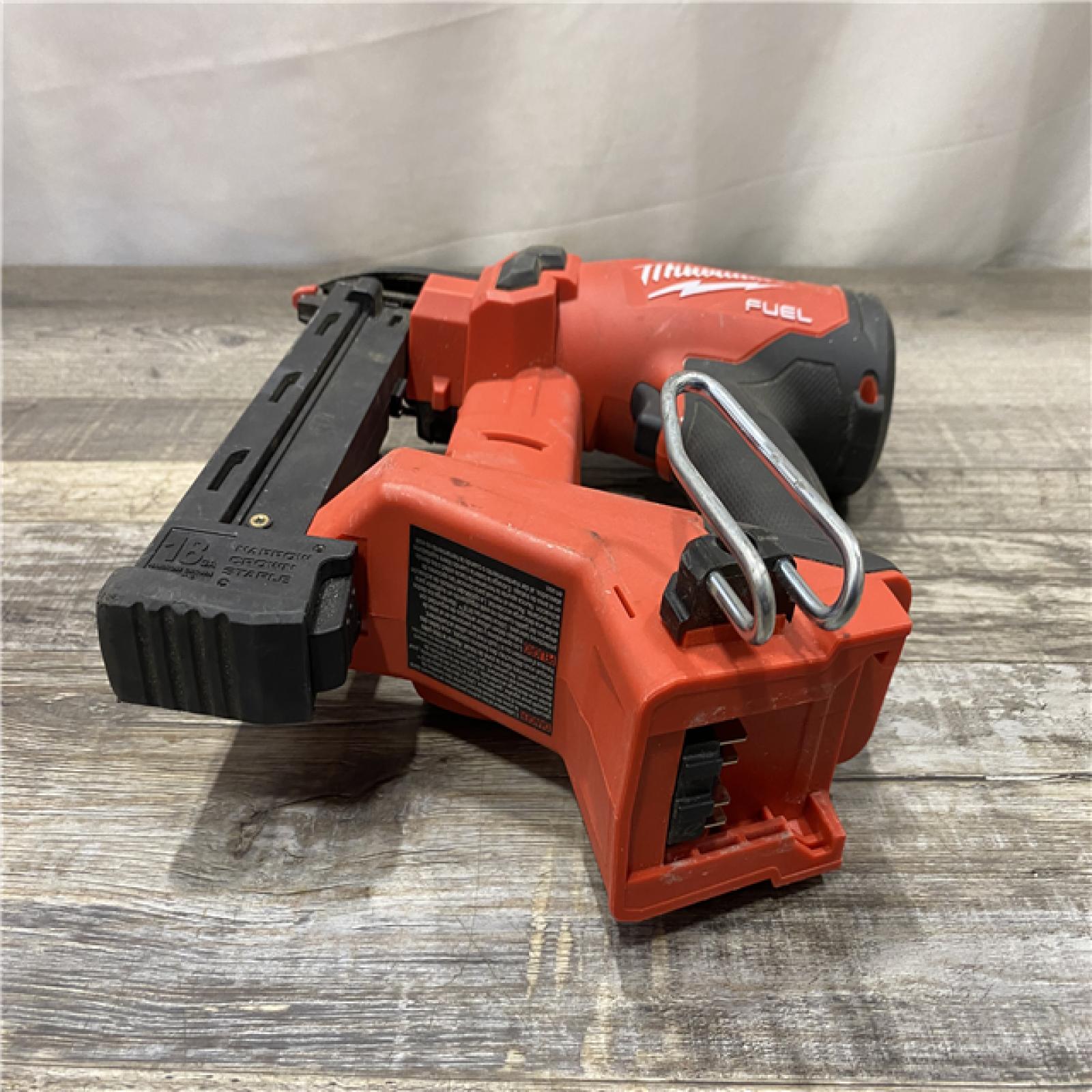 AS-IS Milwaukee FUEL 18-Volt Lithium-Ion Brushless Cordless 18-Gauge 1/4 in. Narrow Crown Stapler (Tool-Only)