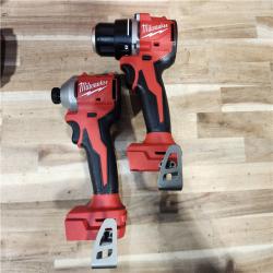 HOUSTON LOCATION - AS-IS Milwaukee 18V Lithium-Ion Brushless Cordless Compact Drill/Impact Combo Kit