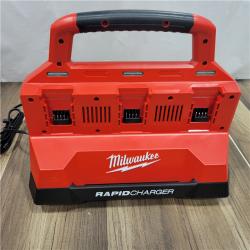 AS-IS Milwaukee M18 18V Lithium-Ion REDLITHIUM FORGE Starter Kit  12.0 Ah Battery  6-Port Rapid Charger