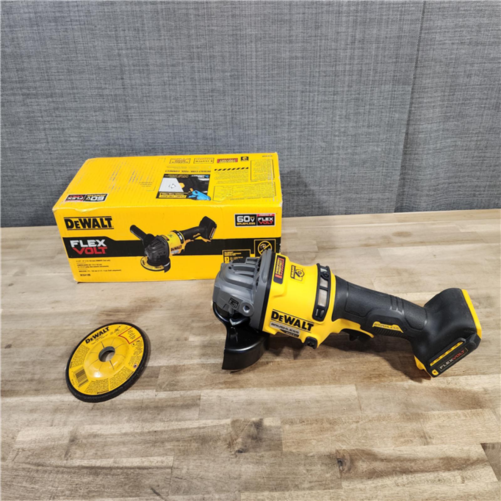 HOUSTON LOCATION - AS-IS DEWALT 60V MAX Cordless Brushless 4.5 in. to 6 in. Small Angle Grinder with Kickback Brake (Tool Only)