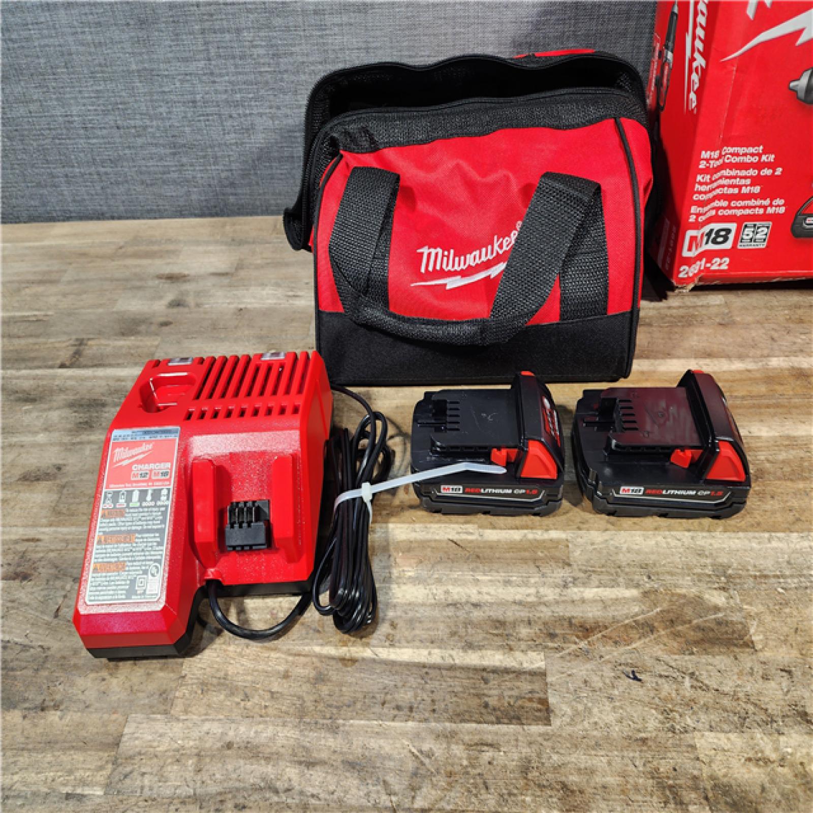 HOUSTON LOCATION - AS-IS Milwaukee M18 Brushed Cordless (2-Tool) Drill/Driver and Impact Driver Kit