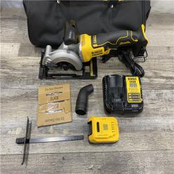 AS-IS DEWALT Atomic 20-Volt Maximum Lithium-Ion Cordless Brushless 4-1/2 in. Circular Saw Kit