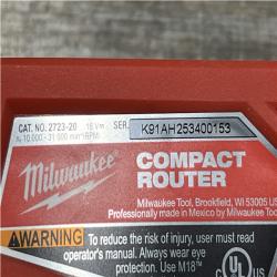 AS-IS Milwaukee FUEL 18V Lithium-Ion Brushless Cordless Compact Router (Tool-Only)