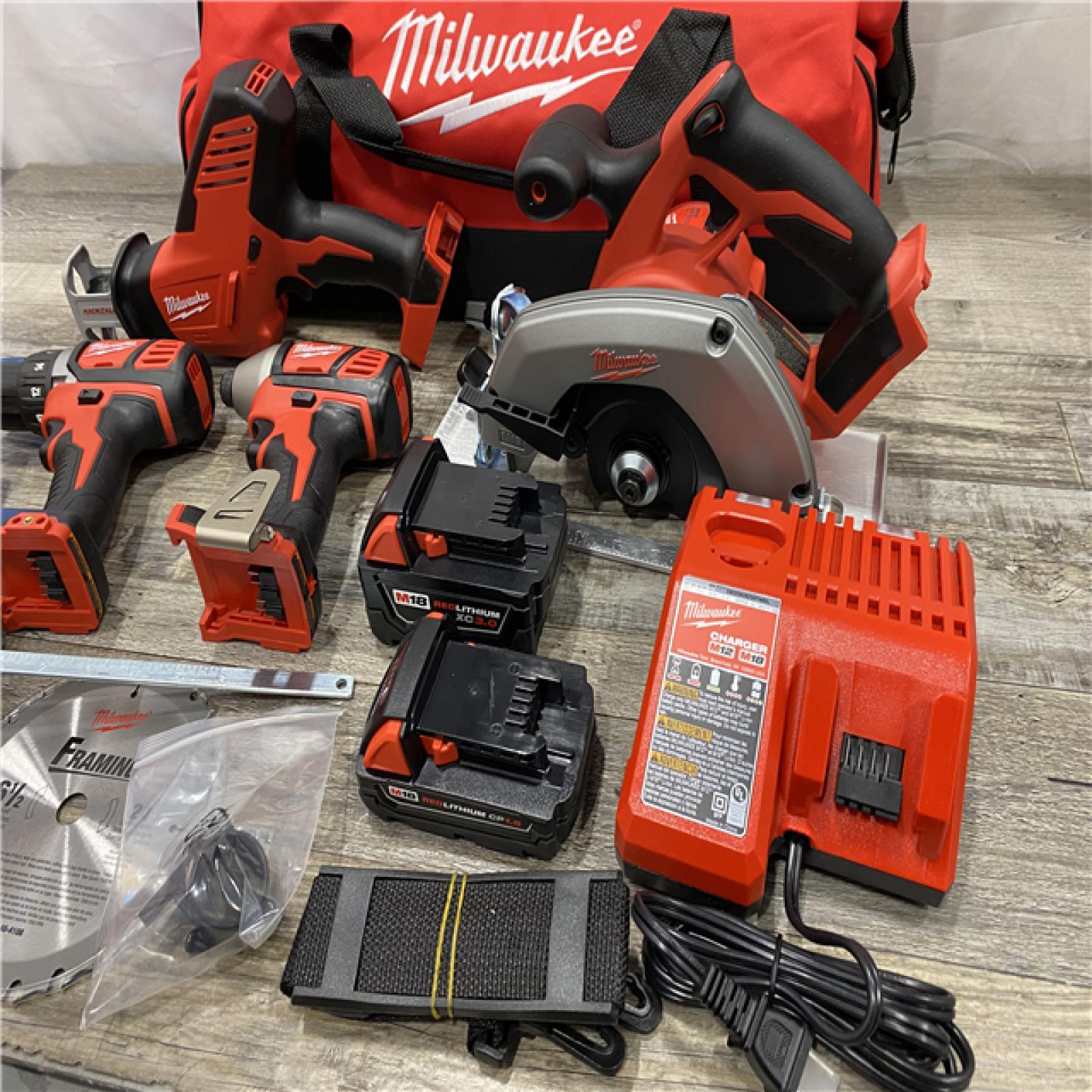 AS-IS Milwaukee 18V Lithium-Ion Cordless Combo Kit