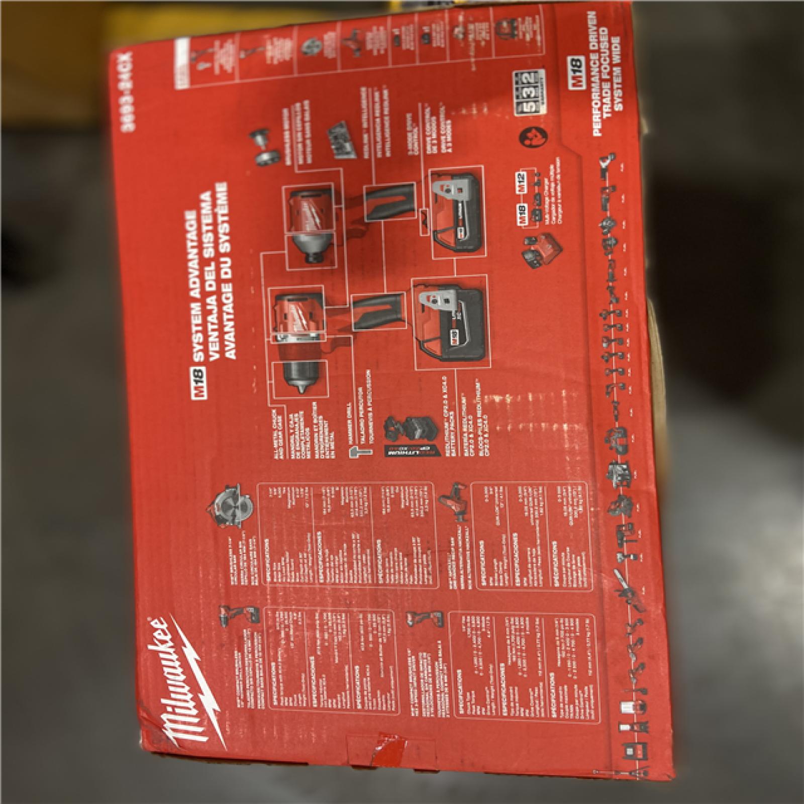 NEW! - Milwaukee M18 18-Volt Lithium-Ion Brushless Cordless Combo Kit (4-Tool) with 2-Batteries  1-Charger and Tool Bag