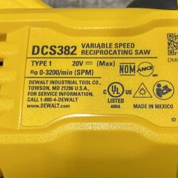 AS-IS DEWALT 20V MAX Cordless Brushless Reciprocating Saw (Tool Only)