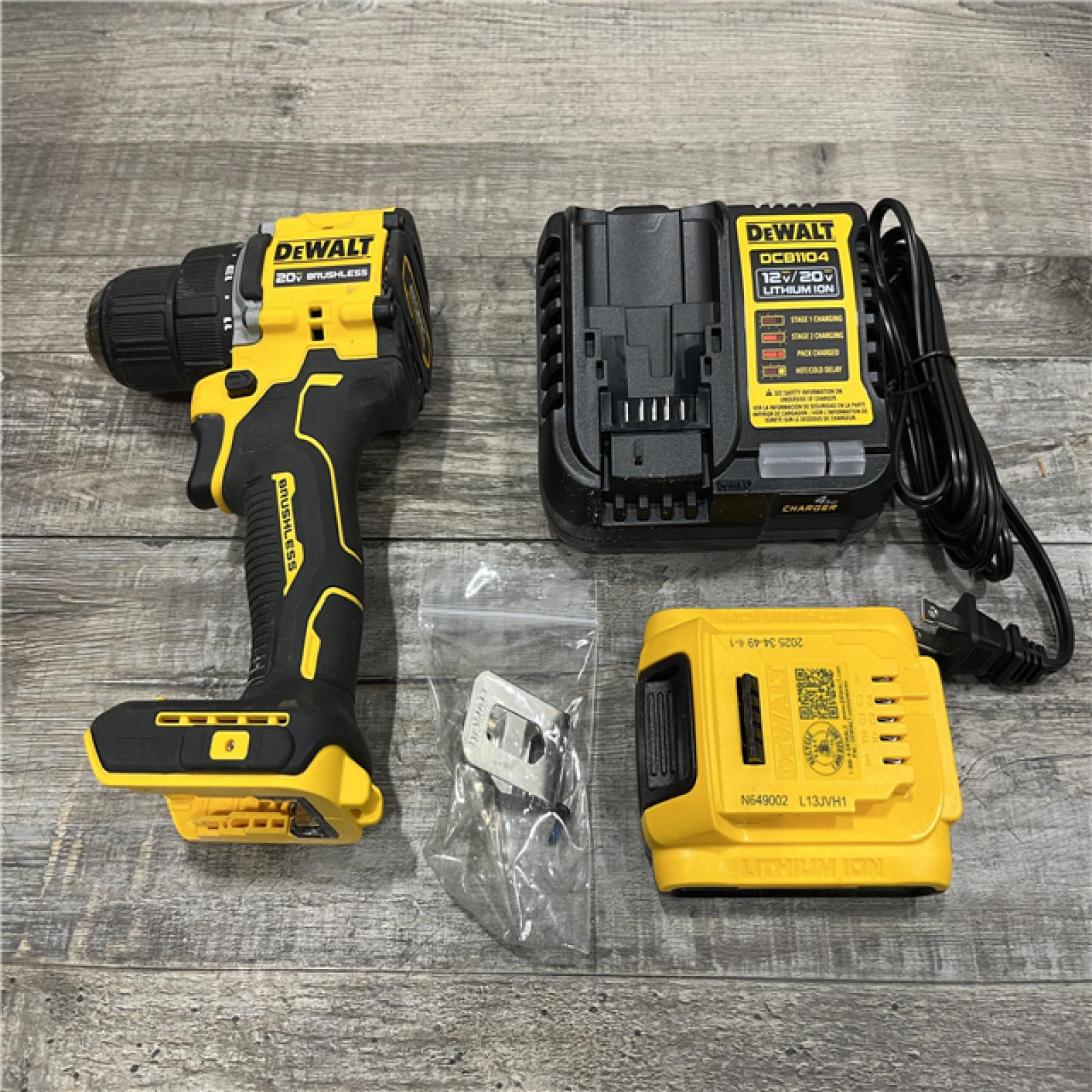 AS-IS DEWALT Atomic 20V Lithium-Ion Cordless Compact 1/2 in. Drill/Driver Kit