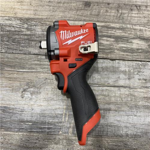 AS-IS Milwaukee FUEL 12V Lithium-Ion Brushless Cordless Stubby 1/2 in. Impact Wrench (Tool-Only)