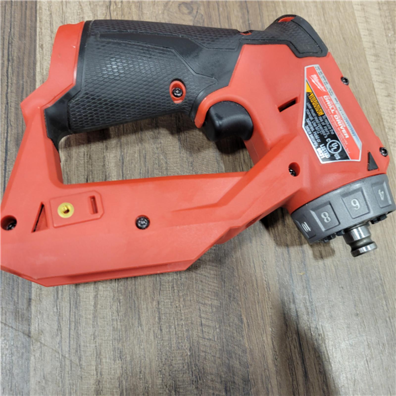 AS-IS Milwaukee M12 FUEL 12V Lithium-Ion Brushless Cordless 4-in-1 Installation 3/8 in. Drill Driver Kit with 4-Tool Heads