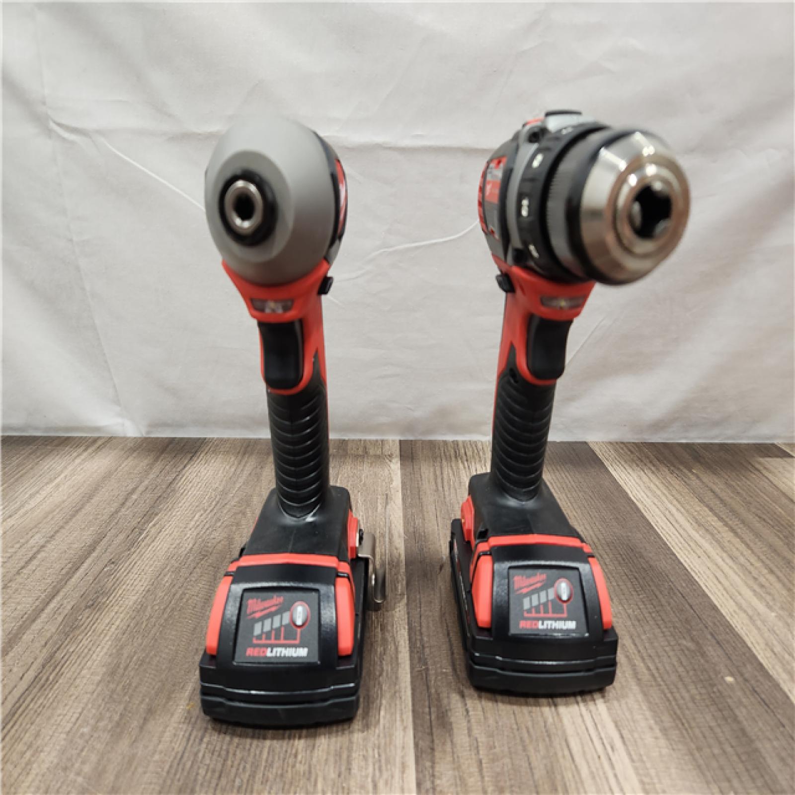 AS-IS- Milwaukee 18V Cordless Brushed 2-Tool Drill/Driver and Impact Driver Kit