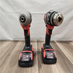 AS-IS- Milwaukee 18V Cordless Brushed 2-Tool Drill/Driver and Impact Driver Kit