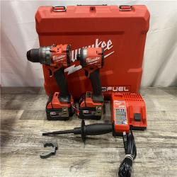 AS-IS Milwaukee  FUEL 18V Lithium-Ion Brushless Cordless Hammer Drill and Impact Driver Combo Kit