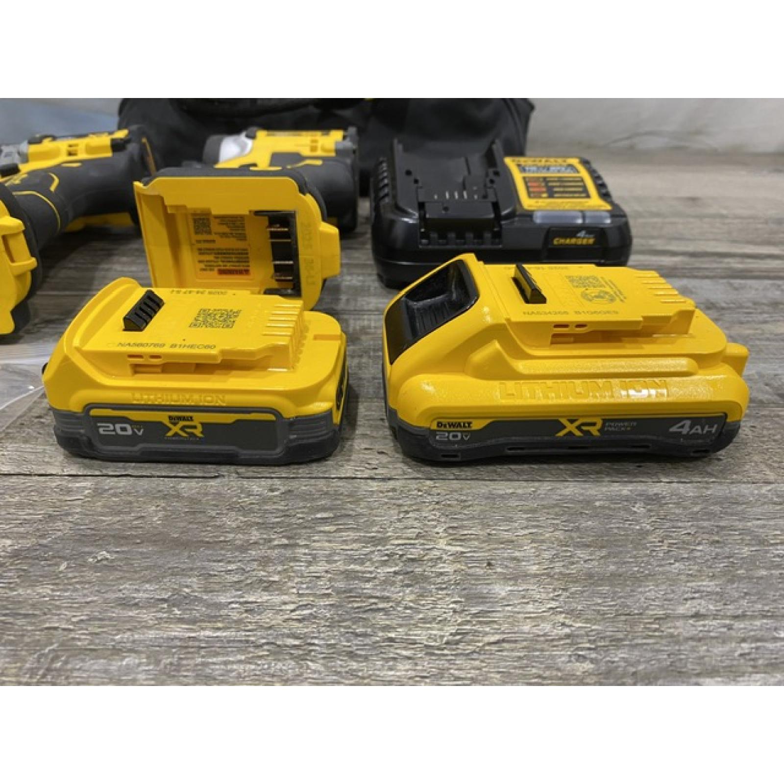 AS-IS DEWALT 20V XR Lithium-Ion Cordless 2-Tool Combo Kit