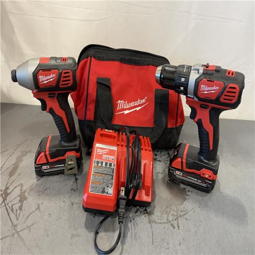 AS-IS - Milwaukee M18 18V Lithium-Ion Cordless Drill Driver/Impact Driver Combo Kit