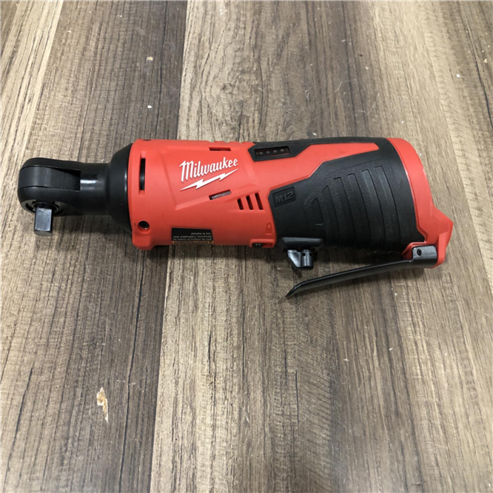 AS-IS Milwaukee M12 12V Lithium-Ion Cordless 3/8 in. Ratchet (Tool-Only)