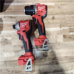 HOUSTON LOCATION - AS-IS M18 18-Volt Lithium-Ion Brushless Cordless Compact Hammer Drill/Impact Combo Kit (2-Tool) with (2) Batteries  Bag