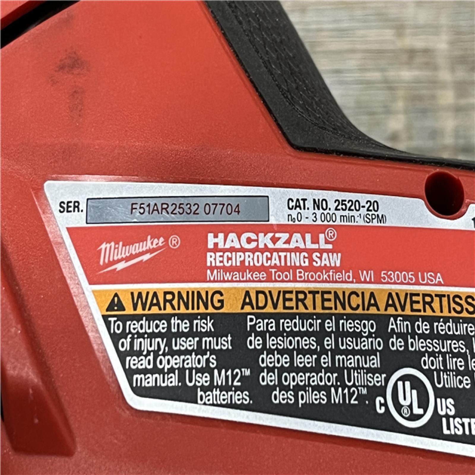 AS-IS Milwaukee FUEL 12V Lithium-Ion Brushless Cordless HACKZALL Reciprocating Saw Kit