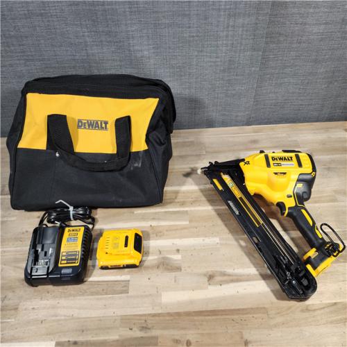 HOUSTON LOCATION - AS-IS DeWalt 20V MAX XR 15 Ga. Cordless 34 Deg Nailer Kit (Battery & Charger) 20 V