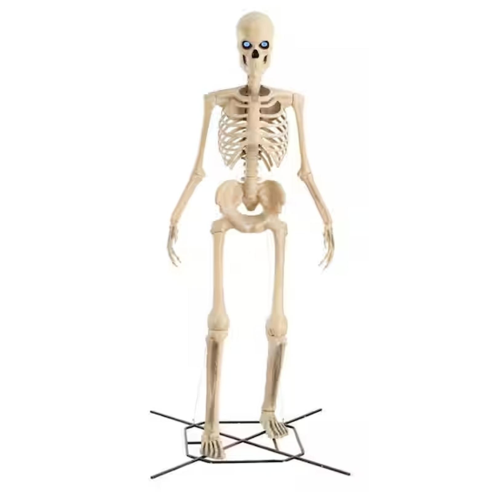 DALLAS LOCATION - AS-IS Home Accents Holiday 12 ft. Grave & Bones Giant-Sized Skelly with LifeEyes™ LCD Eyes H5
