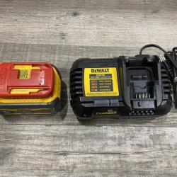 AS-IS DEWALT FLEXVOLT 20V/60V MAX Lithium-Ion 6.0Ah Battery Pack with 6 Amp Output Charger