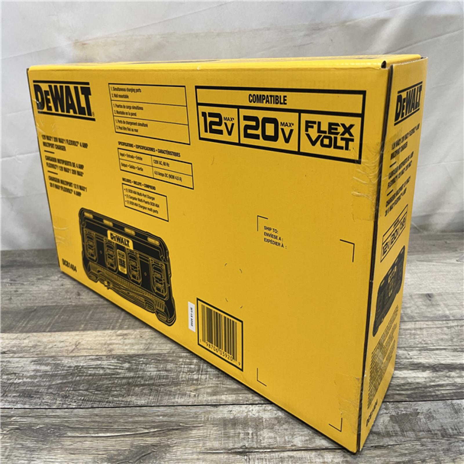 NEW - DEWALT 12V/20V/60V MAX 4-Amp 4-Port Lithium-Ion Battery Charger