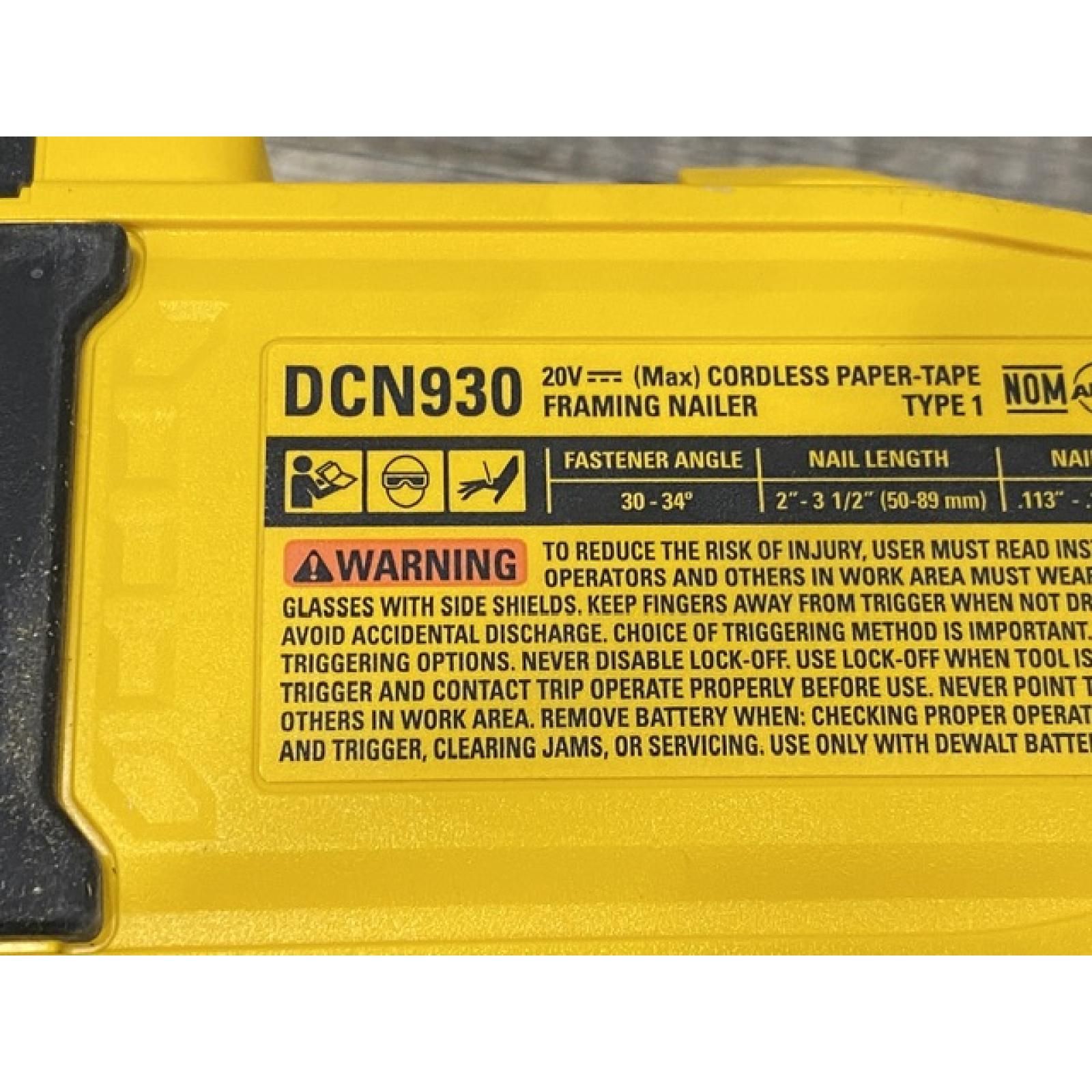 AS-IS DEWALT 20V 30 Degree Cordless Framing Nailer (Tool-Only)