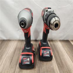 AS-IS- Milwaukee 18V Cordless Brushed 2-Tool Drill/Driver and Impact Driver Kit