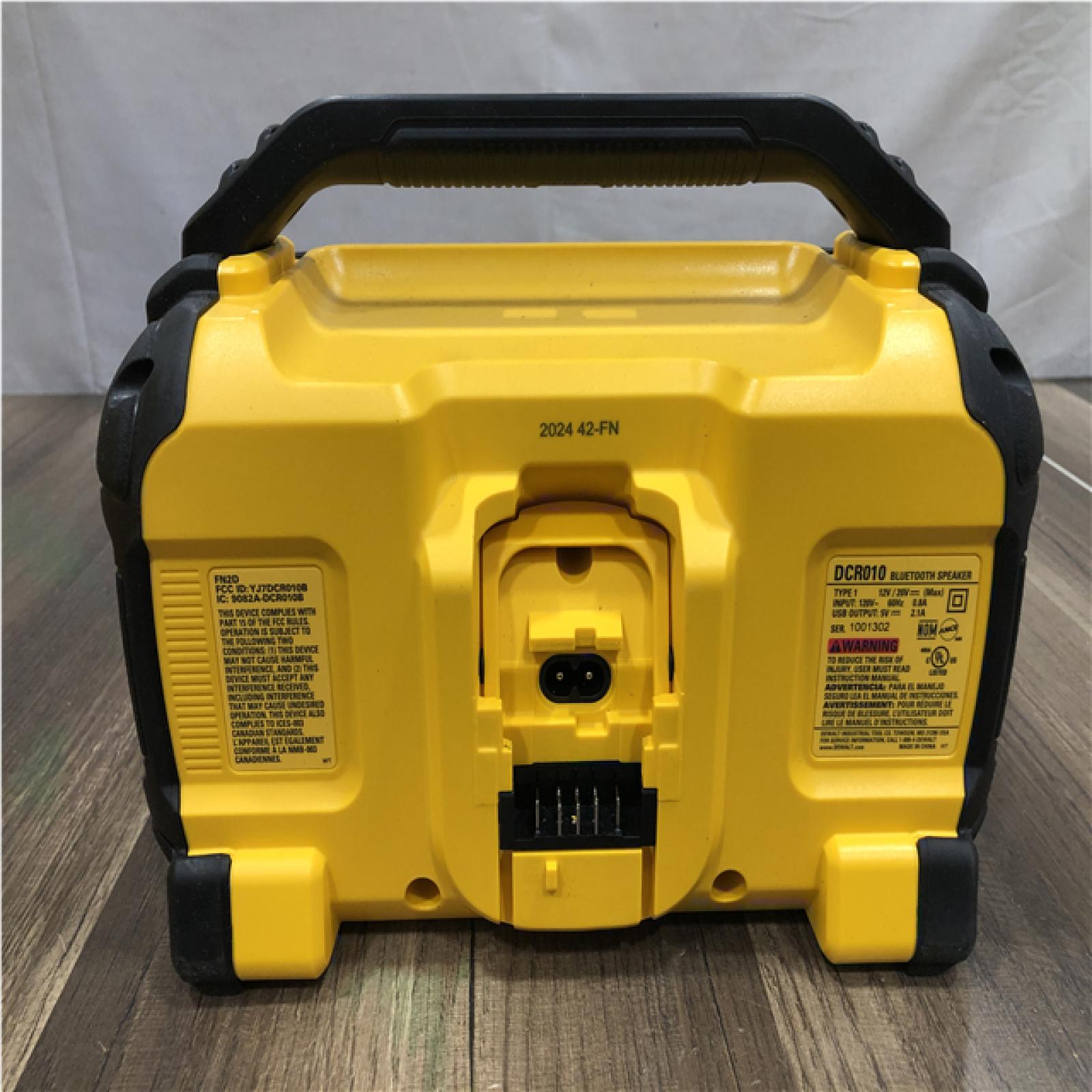 AS-IS DEWALT 20V MAX Cordless Bluetooth Speaker (Tool Only)