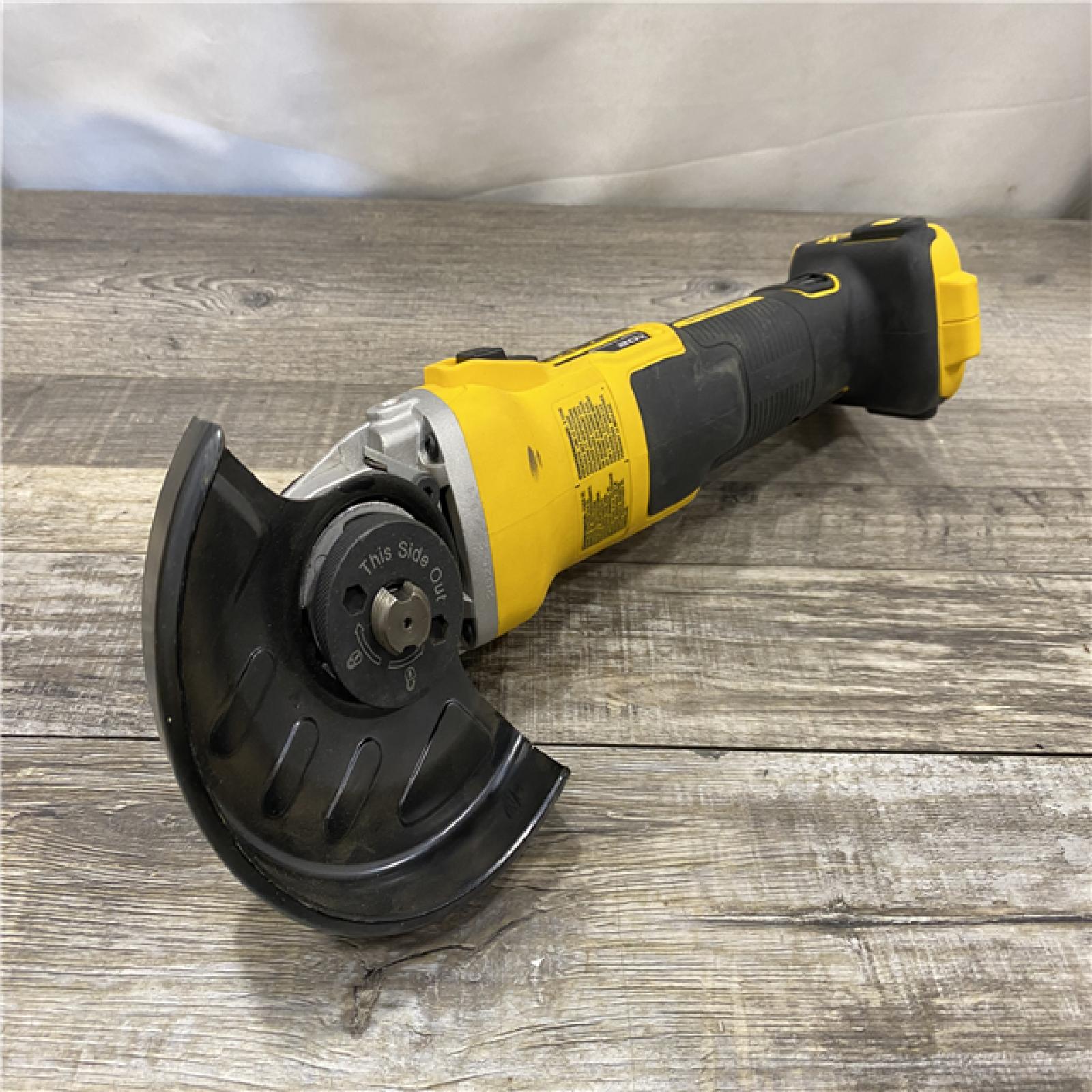 AS-IS DEWALT 20V MAX XR Cordless Brushless 4.5 in. Slide Switch Small Angle Grinder with Kickback Brake (Tool Only)