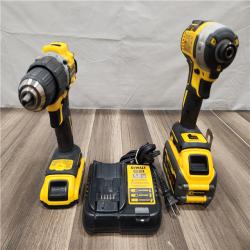 AS-IS- Dewalt 20V MAX ATOMIC Compact Cordless Drill Driver and Impact Driver Combo Kit-(Batteries  Charger and Bag)