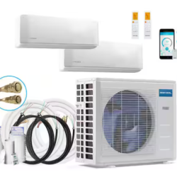 DALLAS LOCATION- MR. COOL 5th Gen 27 000 BTU 2.25 Ton 2 Zone 23 SEER2 Ductless Mini Split AC & Heat Pump with 9K  18K