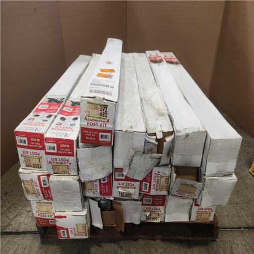 Phoenix Aria Railing 3 in. x 3 in. x 42 in. Black Powder Coated Aluminum Deck Post Kit Pallet (22-Posts)