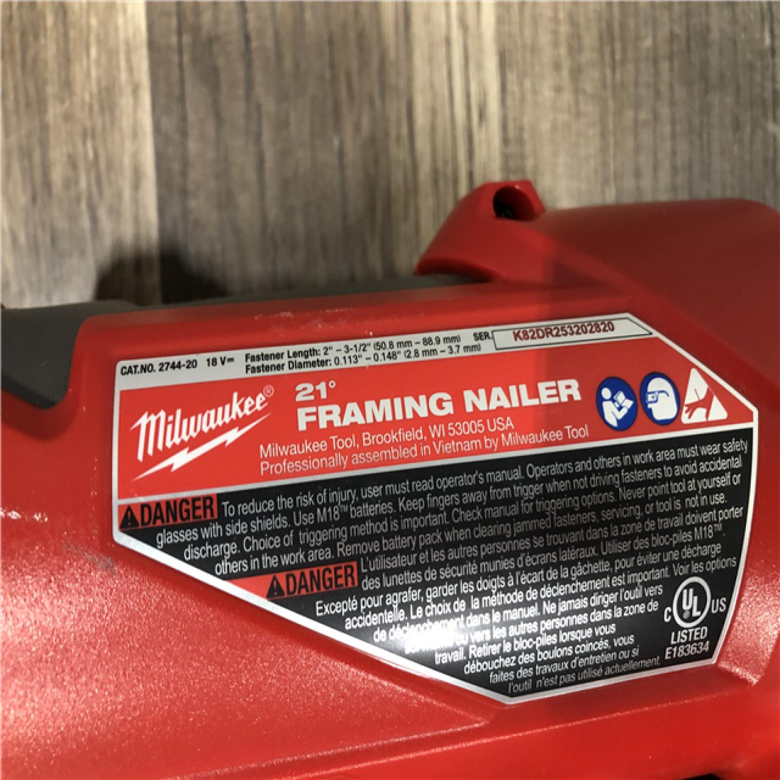 AS-IS Milwaukee FUEL 3-1/2 in. 18-Volt 21-Degree Lithium-Ion Brushless Cordless Framing Nailer (Tool-Only)