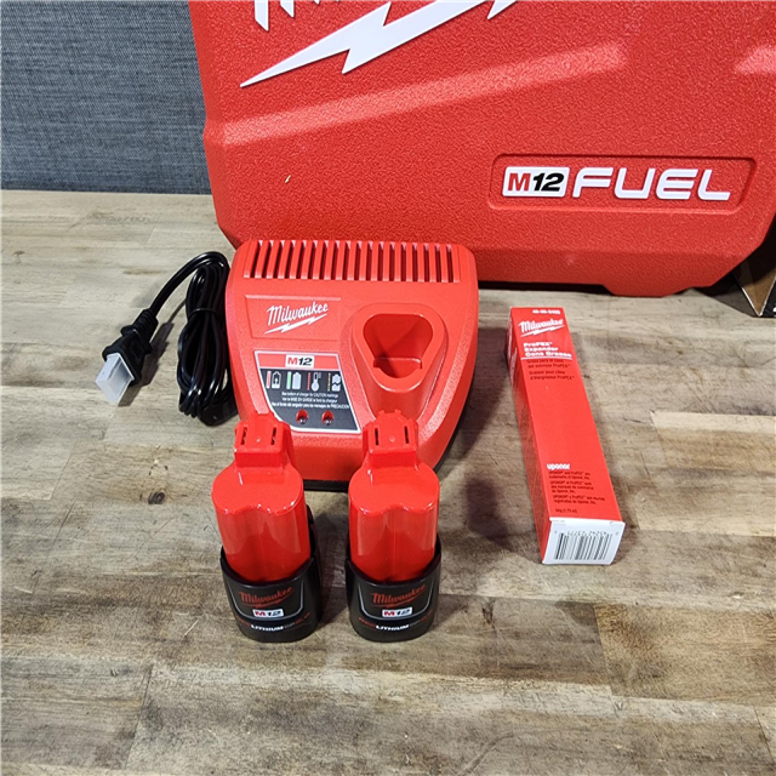 HOUSTON LOCATION - AS-IS (APPEARS LIKE NEW) Milwaukee M12 FUEL Brushless Cordless ProPEX Expander Tool Kit w/ ProPEX Heads and Hard Case