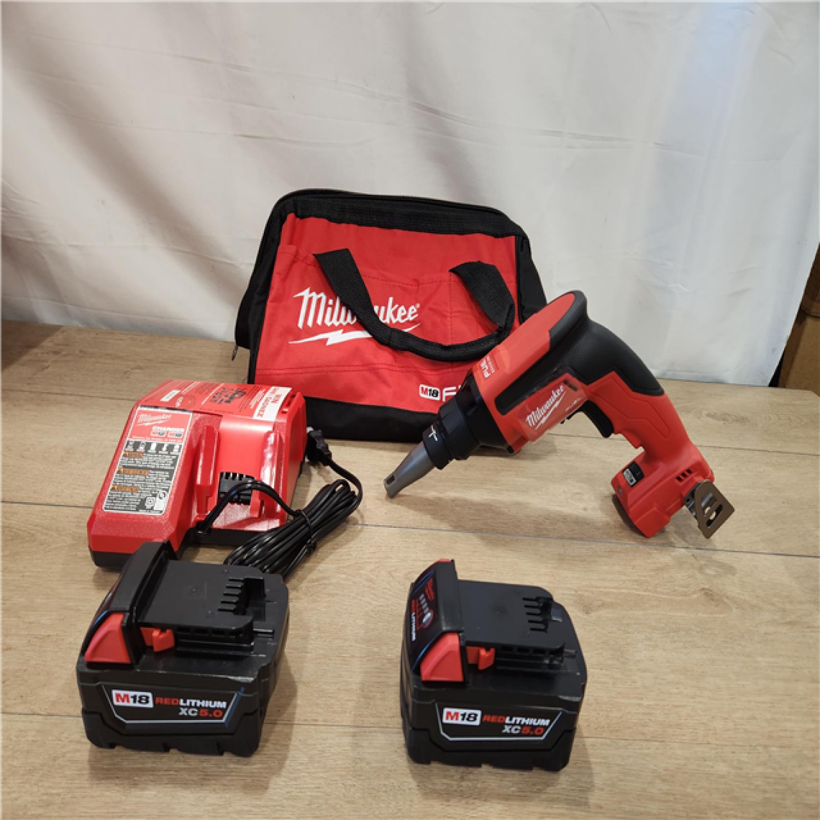 AS-IS- Milwaukee M18 FUEL Lithium-Ion Brushless Cordless Drywall Screwgun Kit