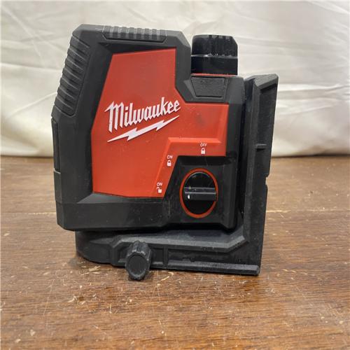 AS-IS M12 12-Volt Lithium-Ion Cordless Green 125 Ft. Cross Line and Plumb Points Laser Level (Tool-Only)