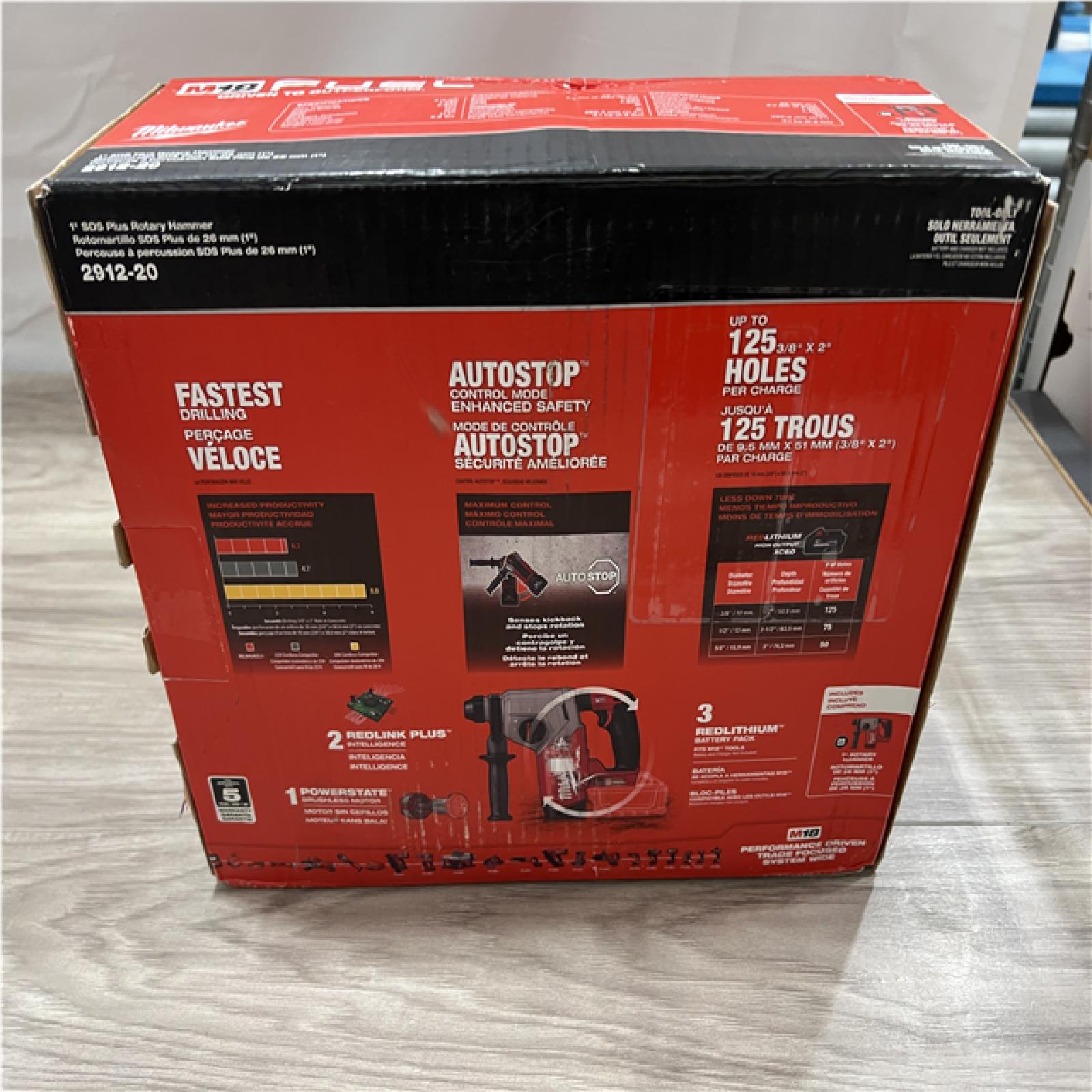NEW Milwaukee  FUEL 18V Lithium-Ion Brushless Cordless 1 in. SDS-Plus Rotary Hammer (Tool-Only)