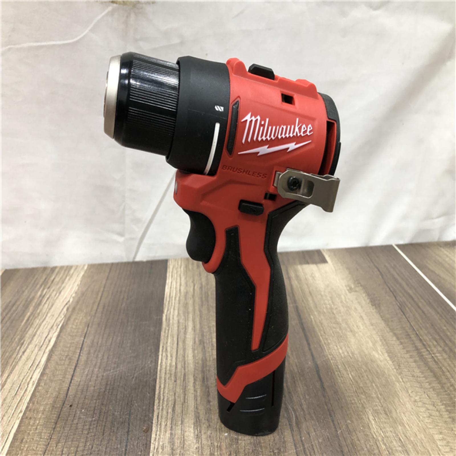 AS-IS Milwaukee 12-Volt Lithium-Ion Brushless Cordless Subcompact Brushless Drill Driver Kit
