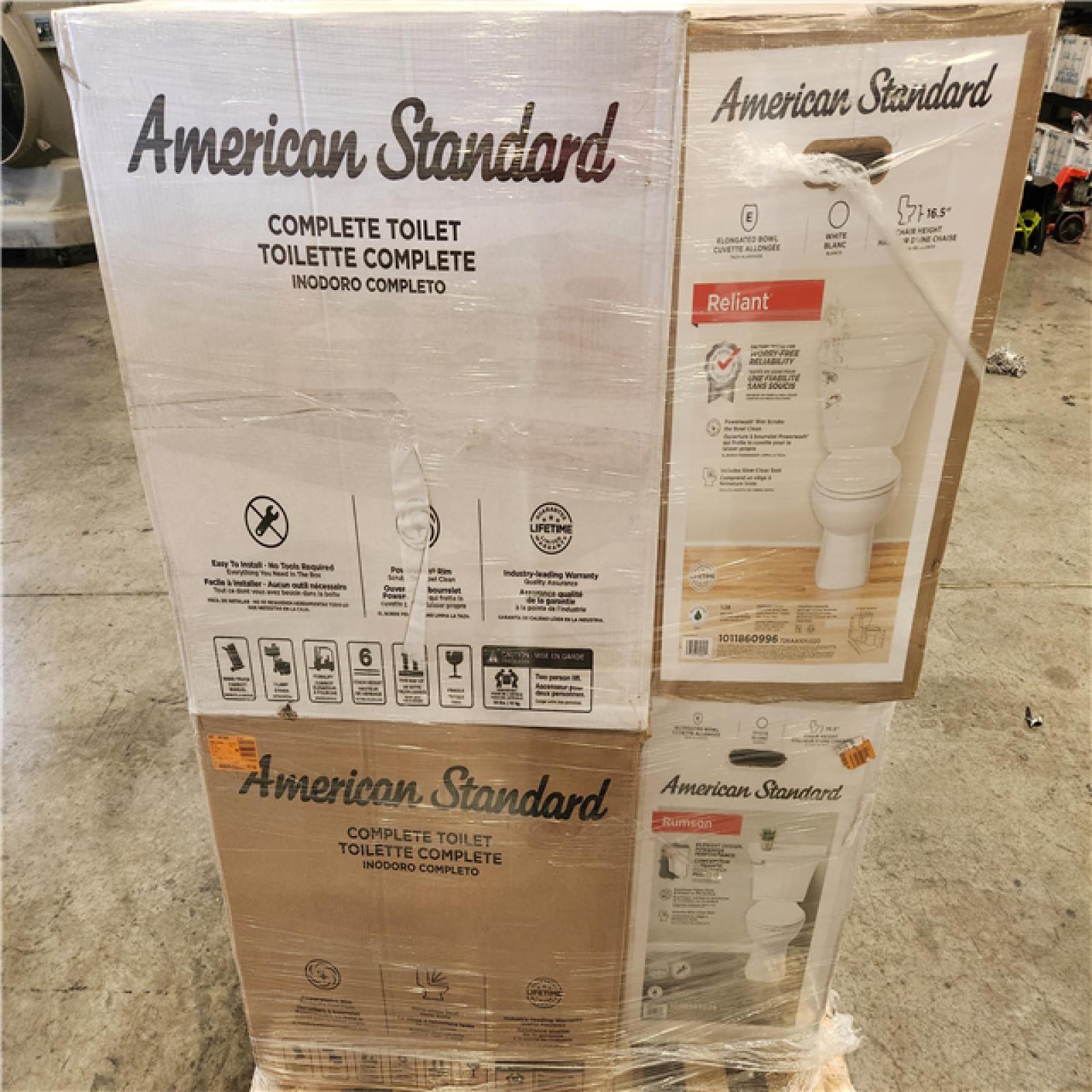 Phoenix Location AS-IS Mixed American Standard Toilet Pallet (6-Total)