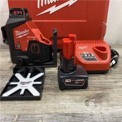 AS-IS Milwaukee 12-Volt Lithium-Ion Cordless Green 250 ft. 3-Plane Laser Level Kit