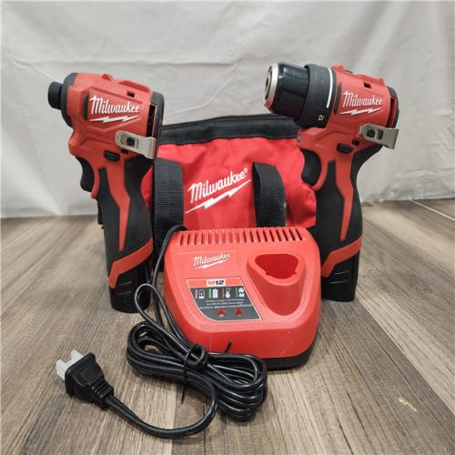AS-IS- Milwaukee M12 Cordless Brushless 2 Tool Combo Kit