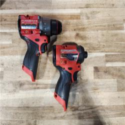 HOUSTON LOCATION - AS-IS (APPEARS LIKE NEW) Milwaukee  FUEL 12-Volt Lithium-Ion Brushless Cordless Hammer Drill and Impact Driver Combo Kit