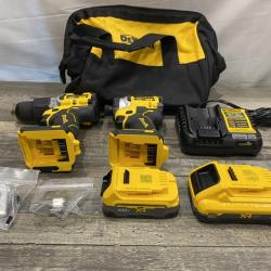 AS-IS DEWALT 20V XR Lithium-Ion Cordless 2-Tool Combo Kit